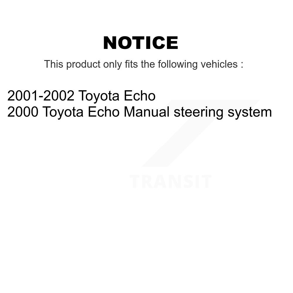 Front Suspension Control Arm And Ball Joint Tie Rod End Link Kit (8Pc) For Toyota Echo KTR-100545 - Image 2