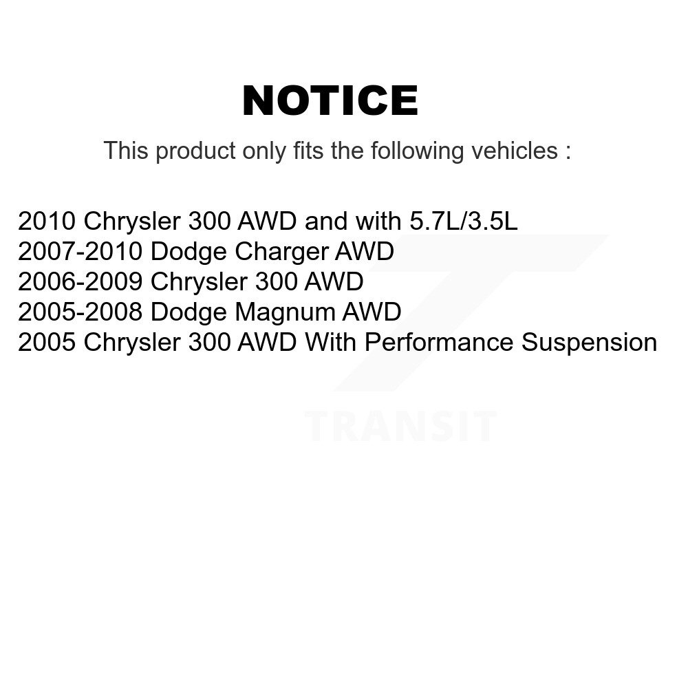Front Control Arm & Ball Joint Tie Rod End Link Kit (8Pc) For Chrysler 300 Dodge Charger KTR-100579 - Image 2