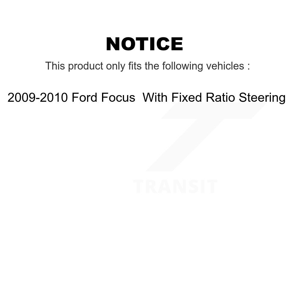 Front Suspension Control Arm And Ball Joint Tie Rod End Bar Link Kit (8Pc) For Ford Focus KTR-100584 - Image 2