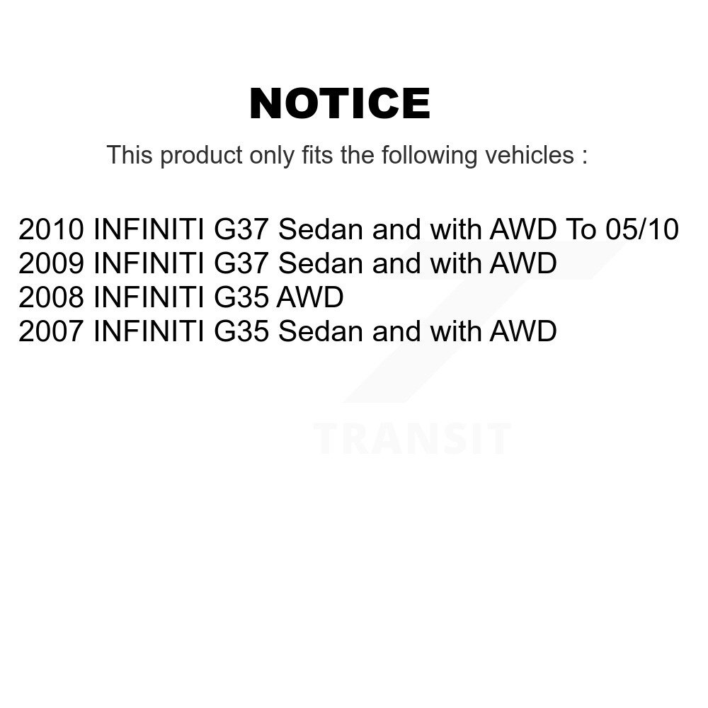 Front Suspension Control Arm & Ball Joint Tie Rod End Link Kit (8Pc) For INFINITI G37 G35 KTR-100613 - Image 2