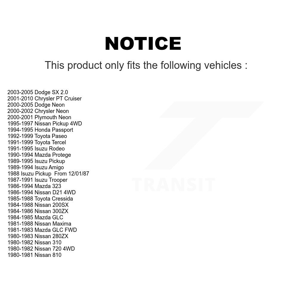 Front Suspension Bar Link Pair For Chrysler PT Cruiser Toyota Tercel Neon Dodge Nissan SX KTR-100667 - Image 2