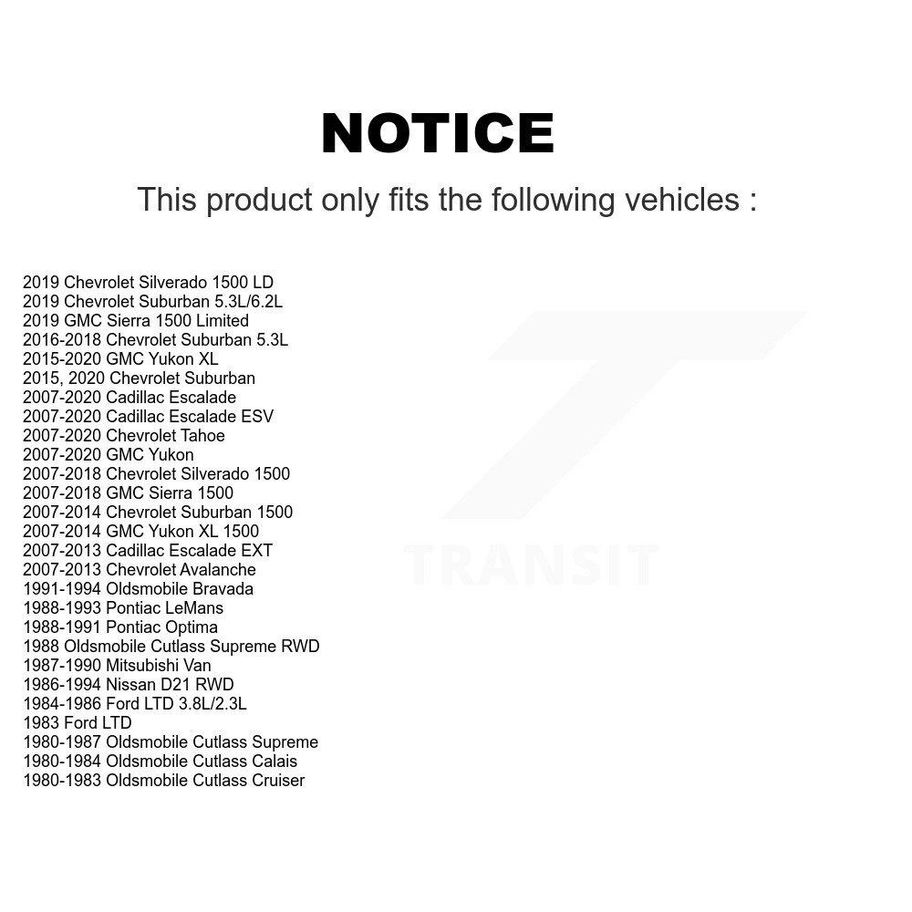 Front Suspension Bar Link Pair For Chevrolet GMC Sierra 1500 Silverado Tahoe Cadillac XL KTR-100671 - Image 2