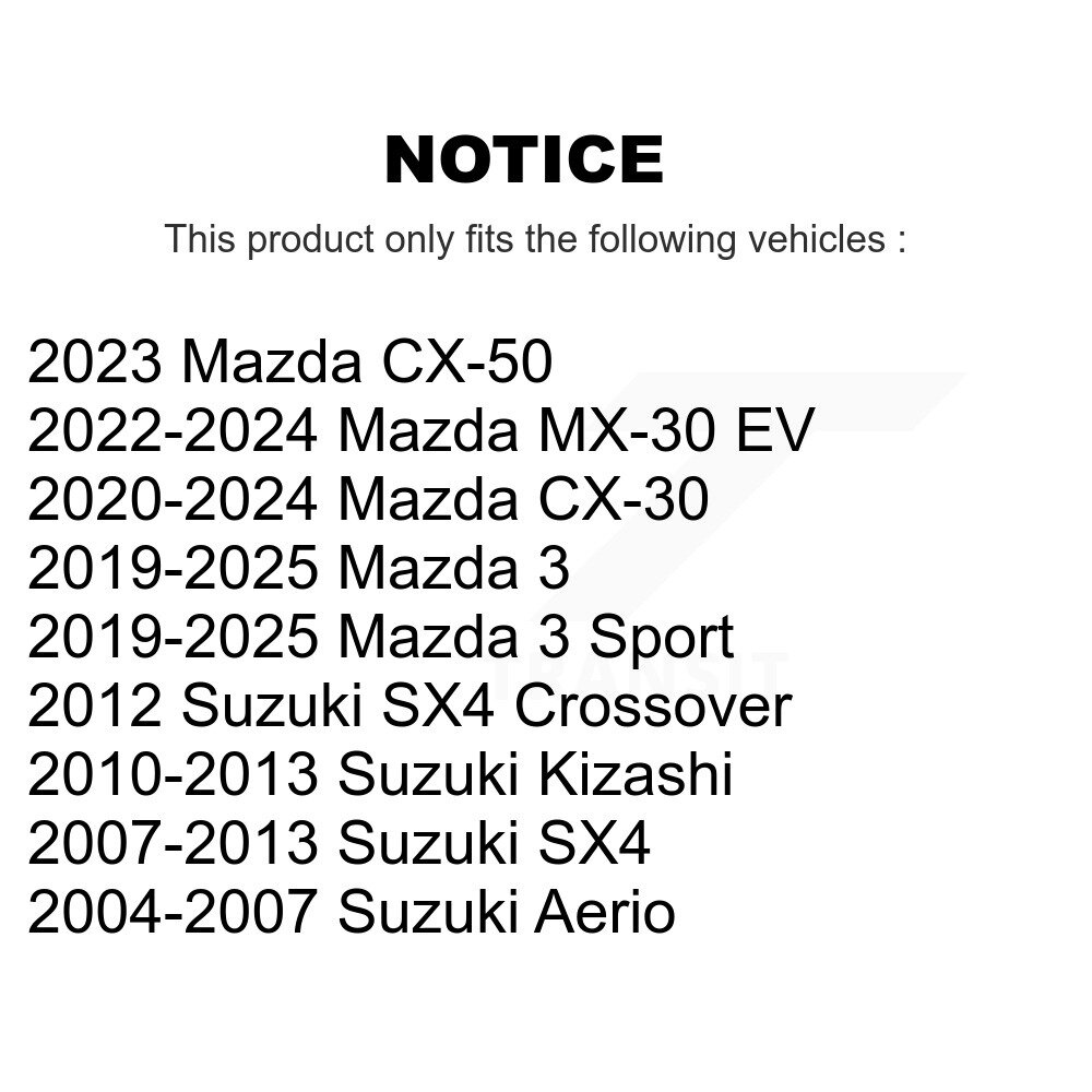 Front Suspension Bar Link Pair For Mazda 3 CX-30 Suzuki SX4 CX-50 Sport Kizashi Aerio EV KTR-100692 - Image 2