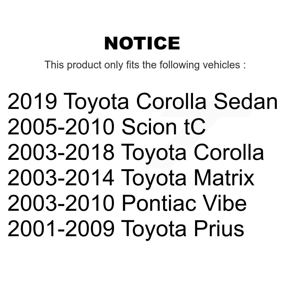Front Suspension Sway Bar Link Pair For Toyota Corolla Matrix Pontiac Vibe Prius Scion tC KTR-100753 - Image 2