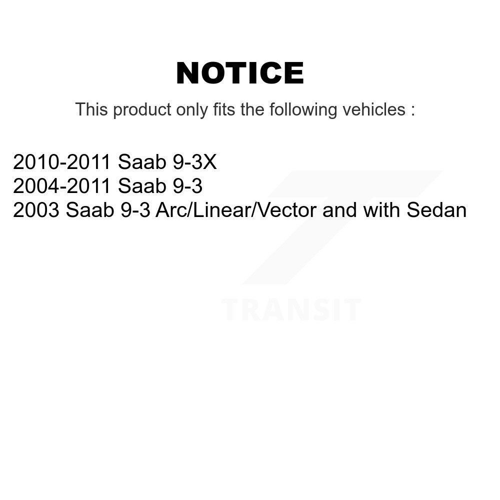 Front Suspension Stabilizer Bar Link Pair For Saab 9-3 9-3X KTR-100769 - Image 2