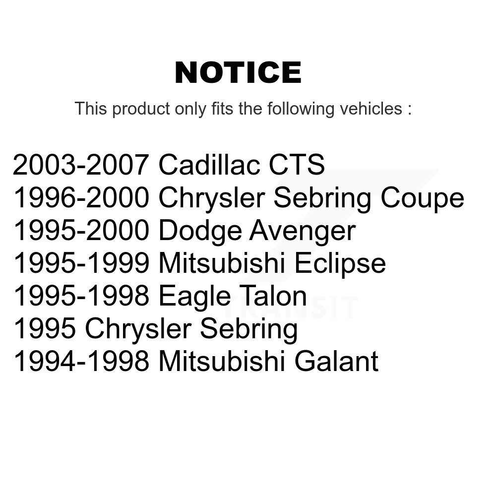 Front Suspension Bar Link Pair For Cadillac CTS Chrysler Sebring Mitsubishi Eclipse Eagle KTR-100782 - Image 2