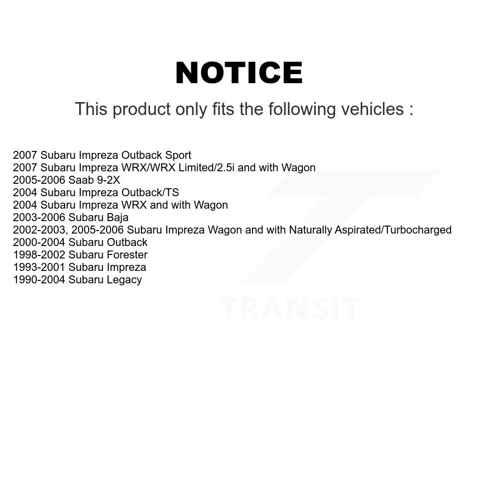 Front Suspension Bar Link Pair For Subaru Impreza Legacy Outback Forester Baja Saab 9-2X KTR-100787 - Image 2