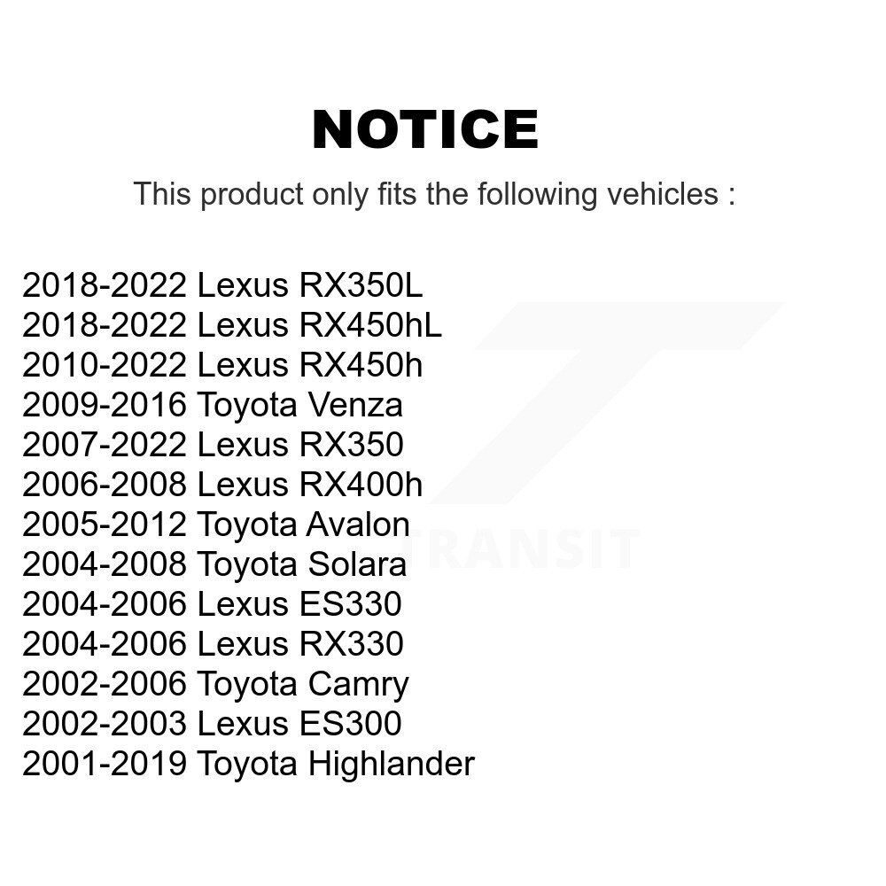 Front Suspension Bar Link Pair For Toyota RAV4 Highlander Lexus Camry RX350 Venza Prime KTR-100813 - Image 2