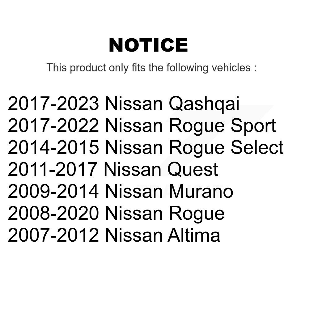Front Suspension Bar Link Kit For Nissan Rogue Sport Qashqai Altima Murano Quest Select KTR-100847 - Image 2