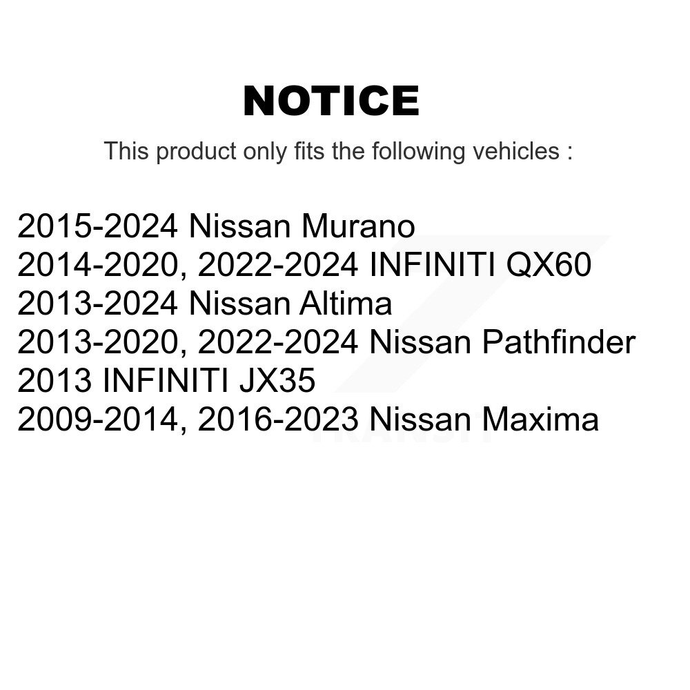 Front Suspension Bar Link Kit For Nissan Murano Pathfinder Altima INFINITI QX60 Maxima KTR-100871 - Image 2