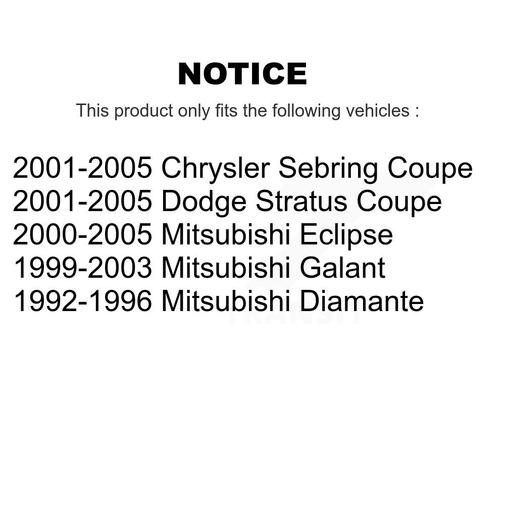 Rear Suspension Sway Bar Link Pair For Chrysler Sebring Mitsubishi Eclipse Galant Dodge KTR-100948 - Image 2