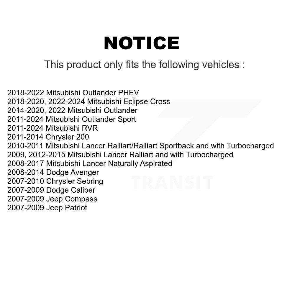 Rear Suspension Sway Bar Link Pair For Mitsubishi RVR Lancer Outlander Chrysler Dodge 200 KTR-100970 - Image 2