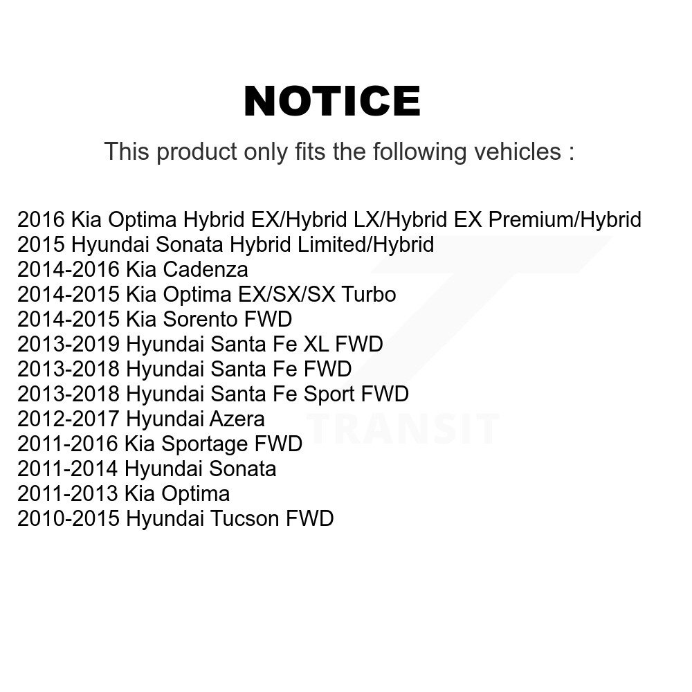 Rear Suspension Sway Bar Link Pair For Hyundai Santa Fe Sport Kia Tucson Sonata Optima XL KTR-100989 - Image 2