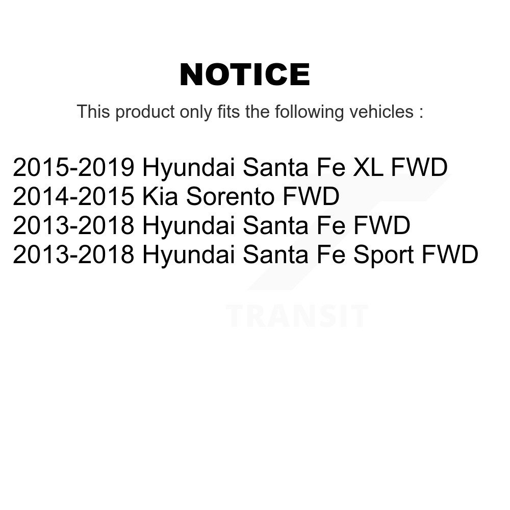 Rear Suspension Stabilizer Bar Link Pair For Hyundai Santa Fe Sport Kia Sorento XL FWD KTR-100990 - Image 2