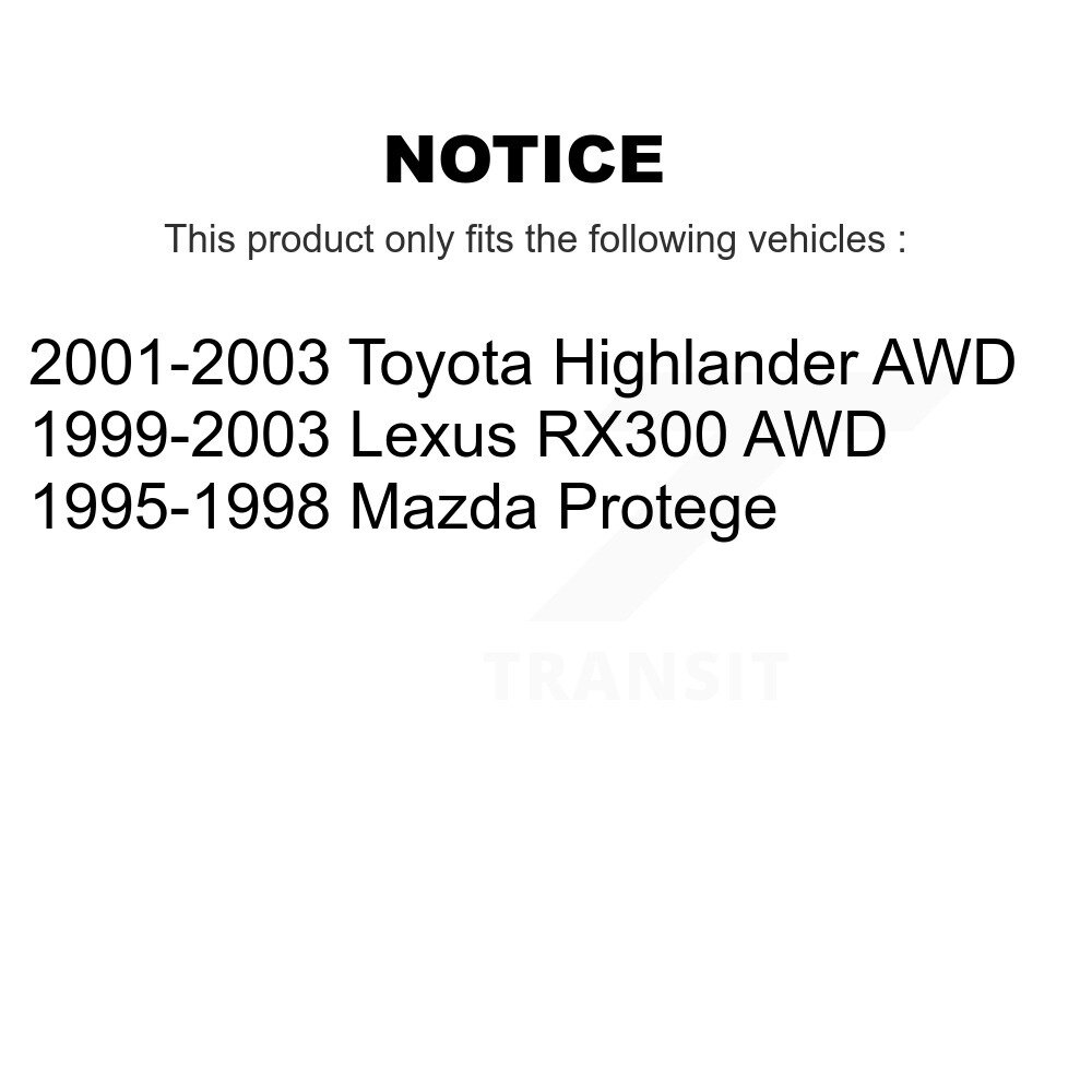 Rear Suspension Stabilizer Bar Link Pair For Toyota Highlander Lexus RX300 Mazda Protege KTR-100996 - Image 2