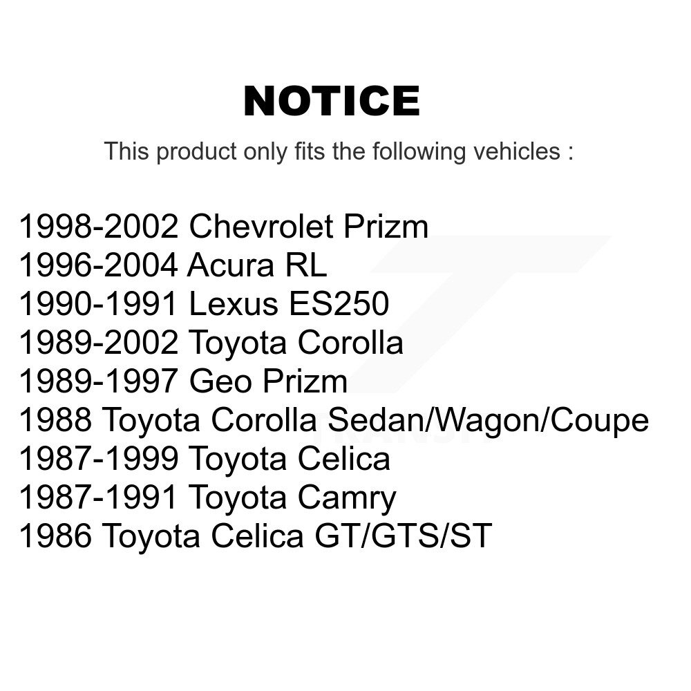 Rear Suspension Sway Bar Link Pair For Toyota Corolla Celica Acura RL Camry Prizm Geo KTR-101054 - Image 2