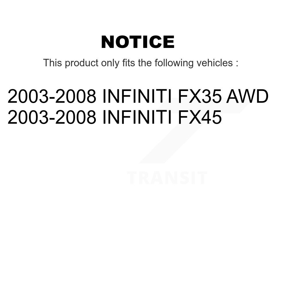 Rear Suspension Stabilizer Bar Link Kit For 2003-2008 INFINITI FX35 FX45 KTR-101071 - Image 2
