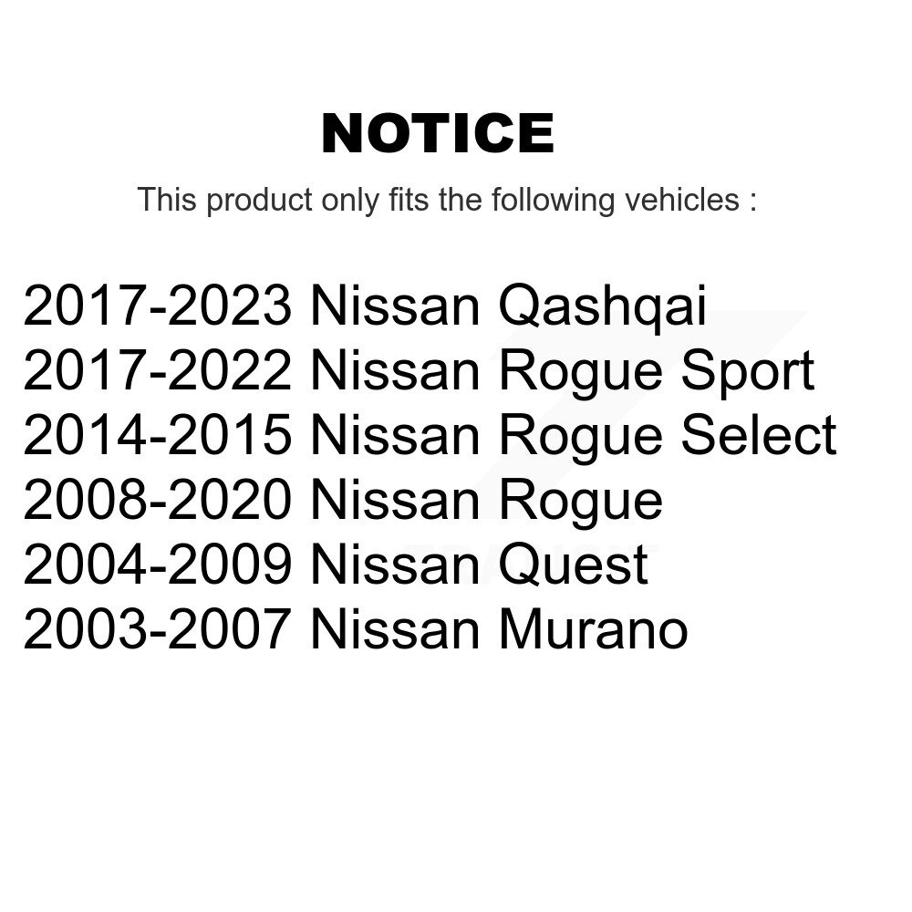 Front Lower Ball Joints Pair For Nissan Rogue Sport Qashqai Murano Quest Select KTR-101150 - Image 2