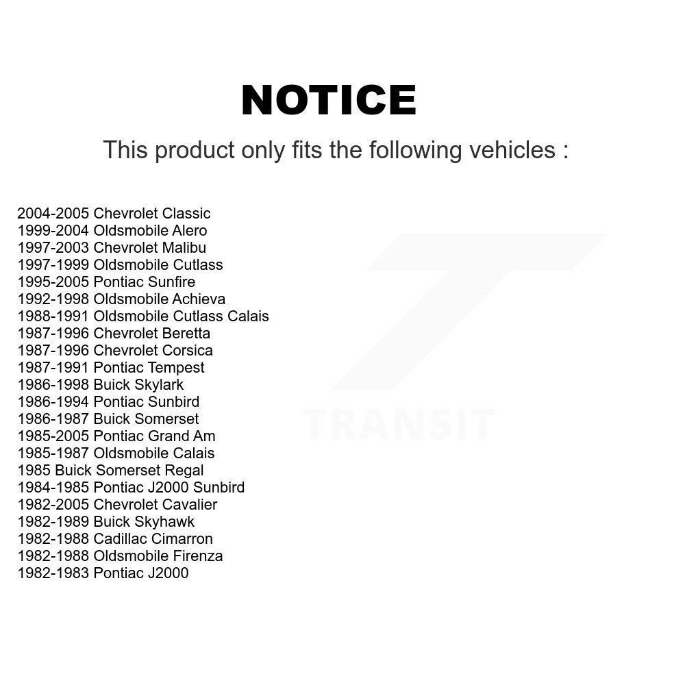 Front Lower Ball Joints Pair For Pontiac Chevrolet Cavalier Sunfire Grand Am Malibu KTR-101184 - Image 2