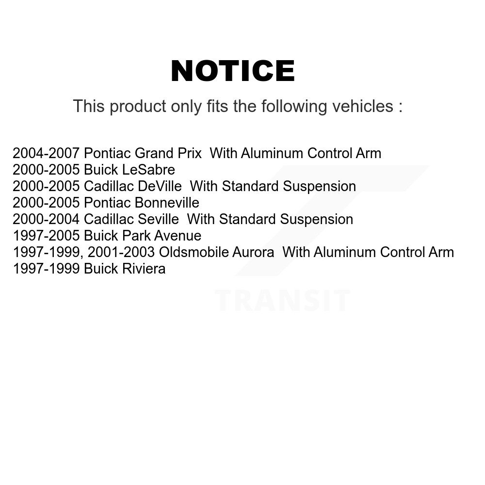 Front Lower Ball Joints Pair For Pontiac Grand Prix Buick LeSabre Cadillac DeVille KTR-101187 - Image 2