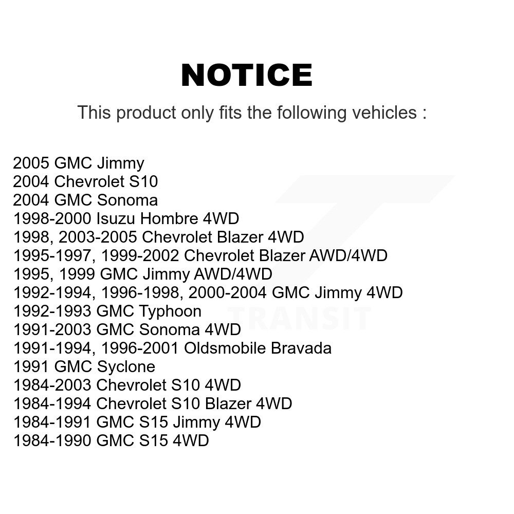 Front Lower Ball Joints Pair For Chevrolet GMC S10 Blazer Jimmy Sonoma S15 Isuzu KTR-101188 - Image 2