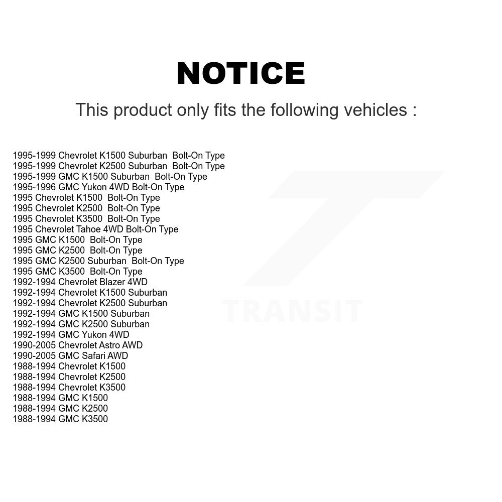 Front Lower Ball Joints Pair For Chevrolet GMC K1500 Astro K2500 Safari Suburban KTR-101190 - Image 2