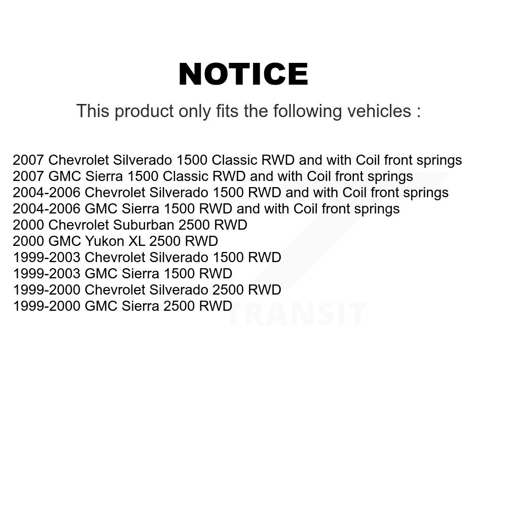 Front Lower Ball Joint Pair For Chevrolet Silverado 1500 GMC Sierra Classic 2500 XL KTR-101196 - Image 2