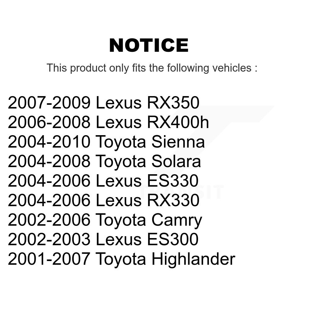 Front Lower Ball Joints Kit For Toyota Sienna Camry Lexus Highlander RX350 RX330 KTR-101285 - Image 2