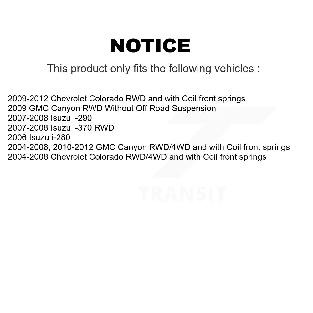 Front Upper Ball Joints Pair For Chevrolet Colorado GMC Canyon Isuzu i-280 i-290 KTR-101337 - Image 2