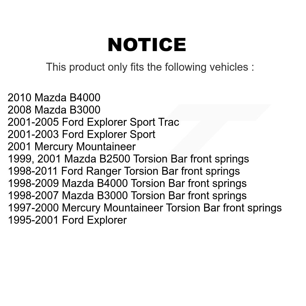 Front Lower Suspension Control Arm & Ball Joint Kit For Ford Ranger Mazda B4000 Explorer KTR-101379 - Image 2