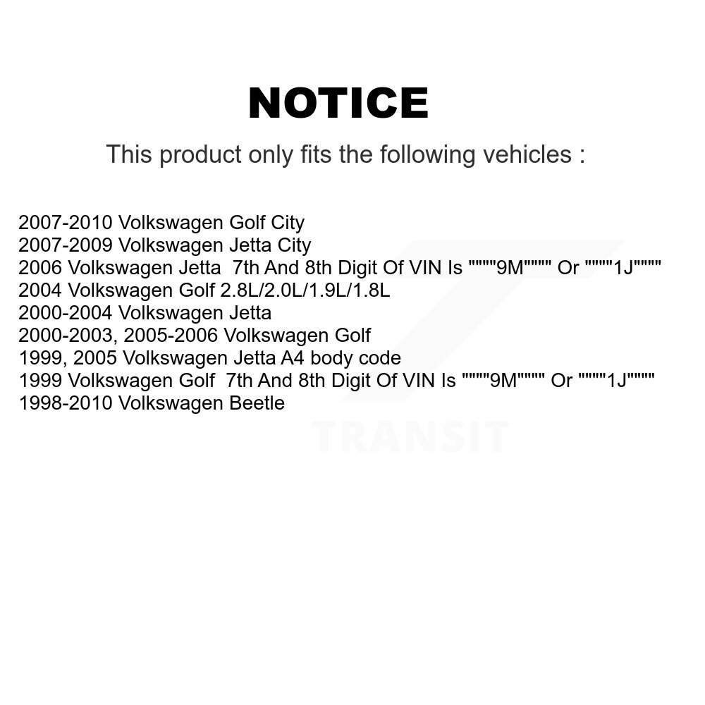 Front Lower Suspension Control Arm & Ball Joint Kit For Volkswagen Jetta Golf Beetle City KTR-101422 - Image 2