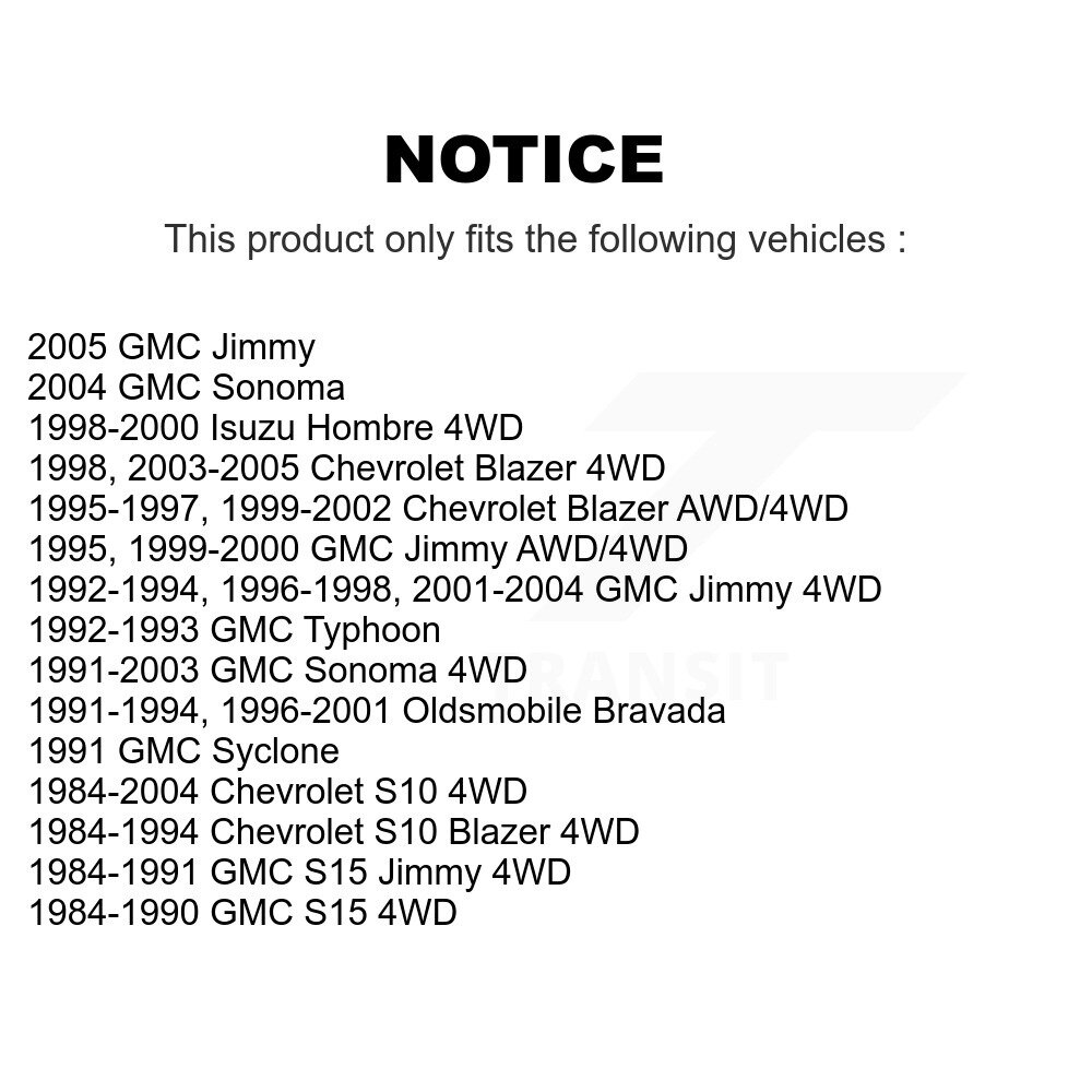 Front Upper Suspension Control Arm Ball Joint Kit For Chevrolet GMC S10 Blazer Jimmy S15 KTR-101498 - Image 2