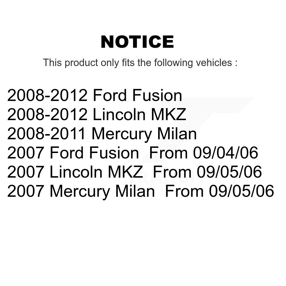Front Lower Forward Suspension Control Arm & Ball Joint Pair For Ford Fusion Lincoln MKZ KTR-101538 - Image 2