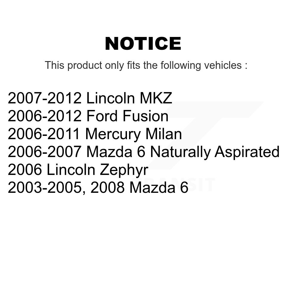 Front Lower Rearward Suspension Control Arm & Ball Joint Kit For Ford Fusion Mazda 6 MKZ KTR-101559 - Image 2