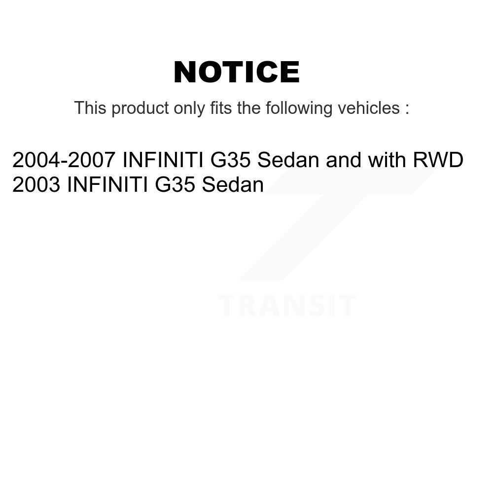 Front Lower Rearward Suspension Control Arm And Ball Joint Assembly Kit For INFINITI G35 KTR-101563 - Image 2