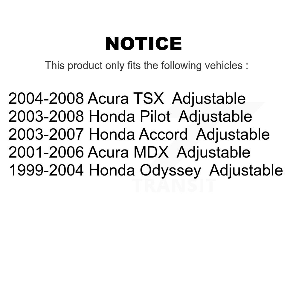 Rear Upper Suspension Control Arm & Ball Joint Pair For Honda Accord Acura Pilot Odyssey KTR-101620 - Image 2