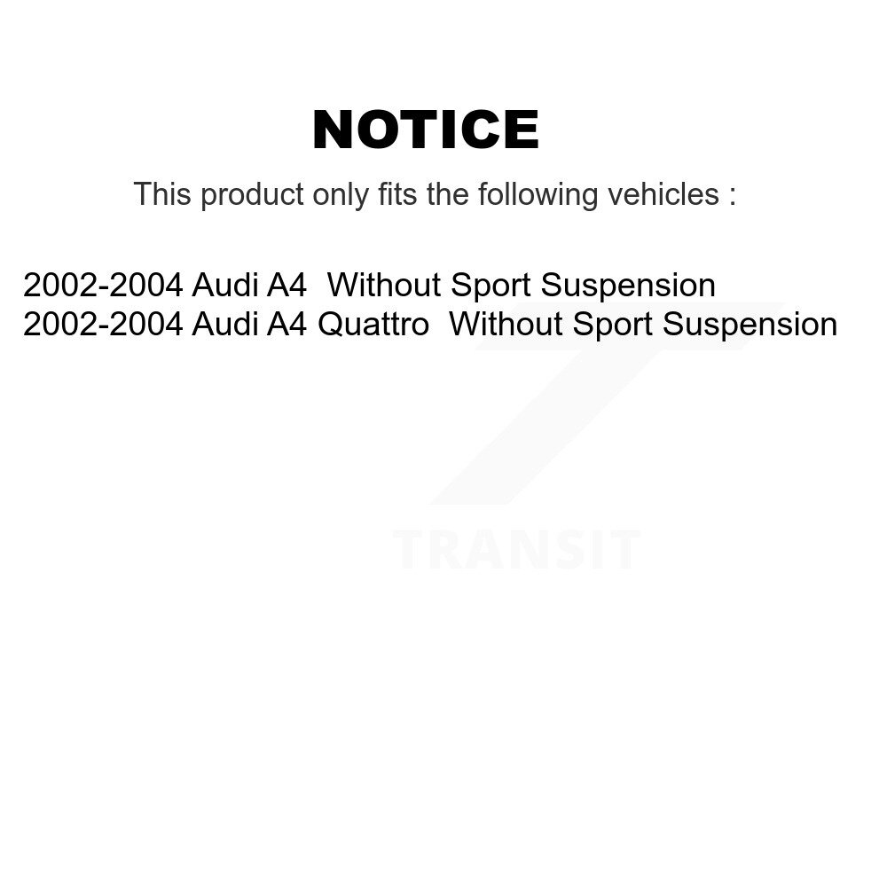 Front Control Arm And Ball Joint Tie Rod End Link Kit (6Pc) For 2002-2004 Audi A4 Quattro KTR-101696 - Image 2