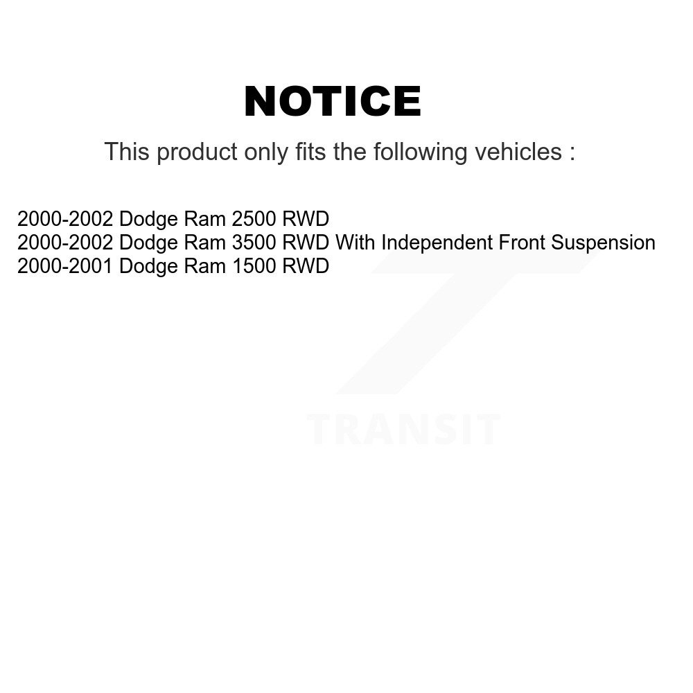 Front Upper Suspension Ball Joints Pair For Dodge Ram 2500 1500 3500 RWD KTR-101752 - Image 2