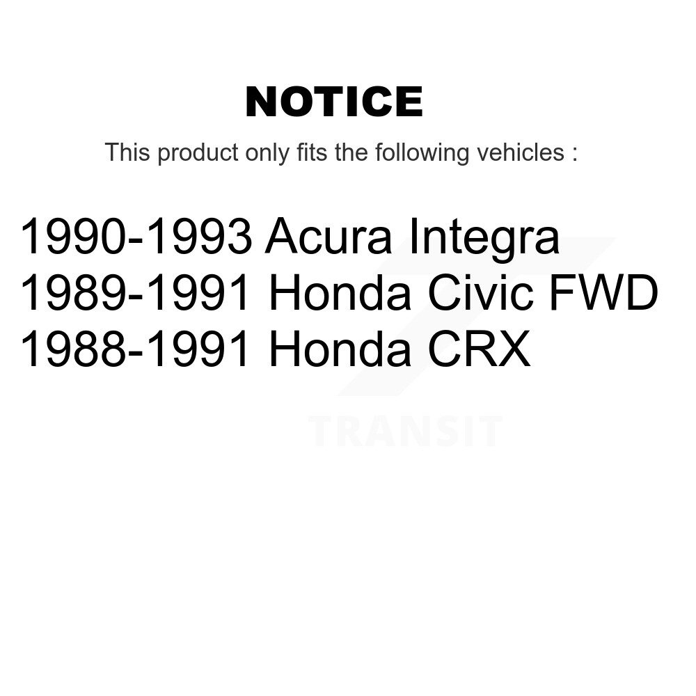 Front Lower & Upper Suspension Ball Joints Kit For Honda Civic Acura Integra CRX KTR-101780 - Image 2