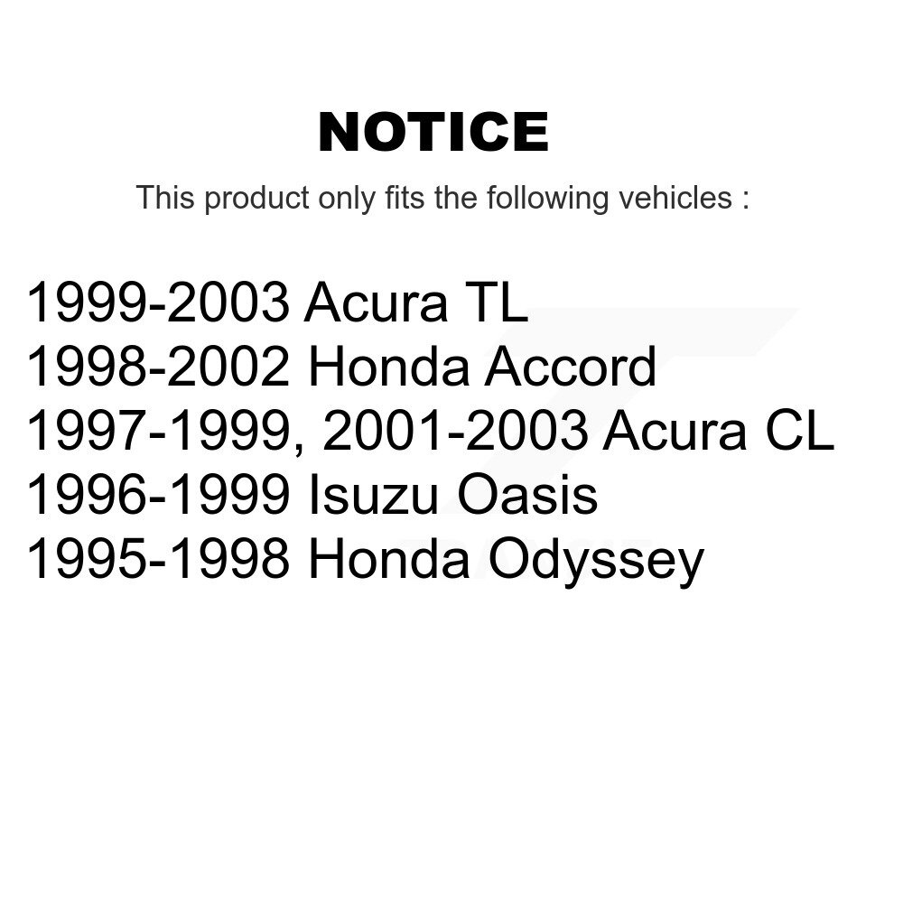Front Lower & Upper Ball Joints Kit For Honda Accord Acura TL CL Odyssey Isuzu Oasis KTR-101781 - Image 2