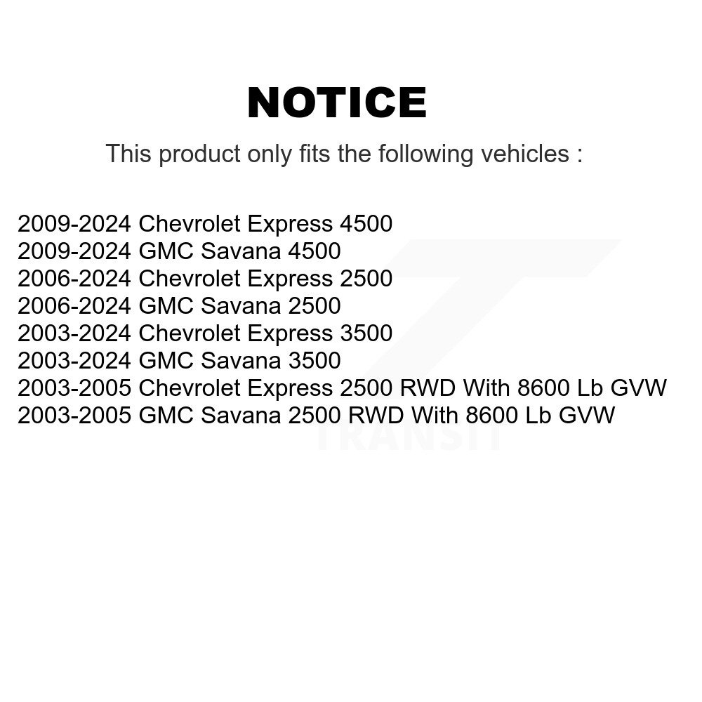 Front Lower & Upper Ball Joints Kit For GMC Chevrolet Savana 2500 Express 3500 4500 KTR-101800 - Image 2
