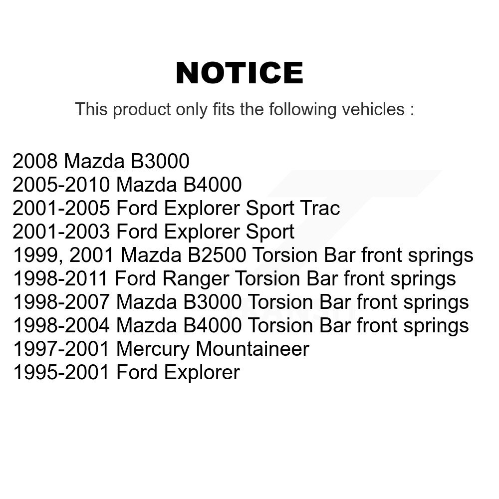 Front Lower & Upper Ball Joints Kit For Ford Ranger Mazda B4000 Explorer Sport Trac B3000 KTR-101813 - Image 2