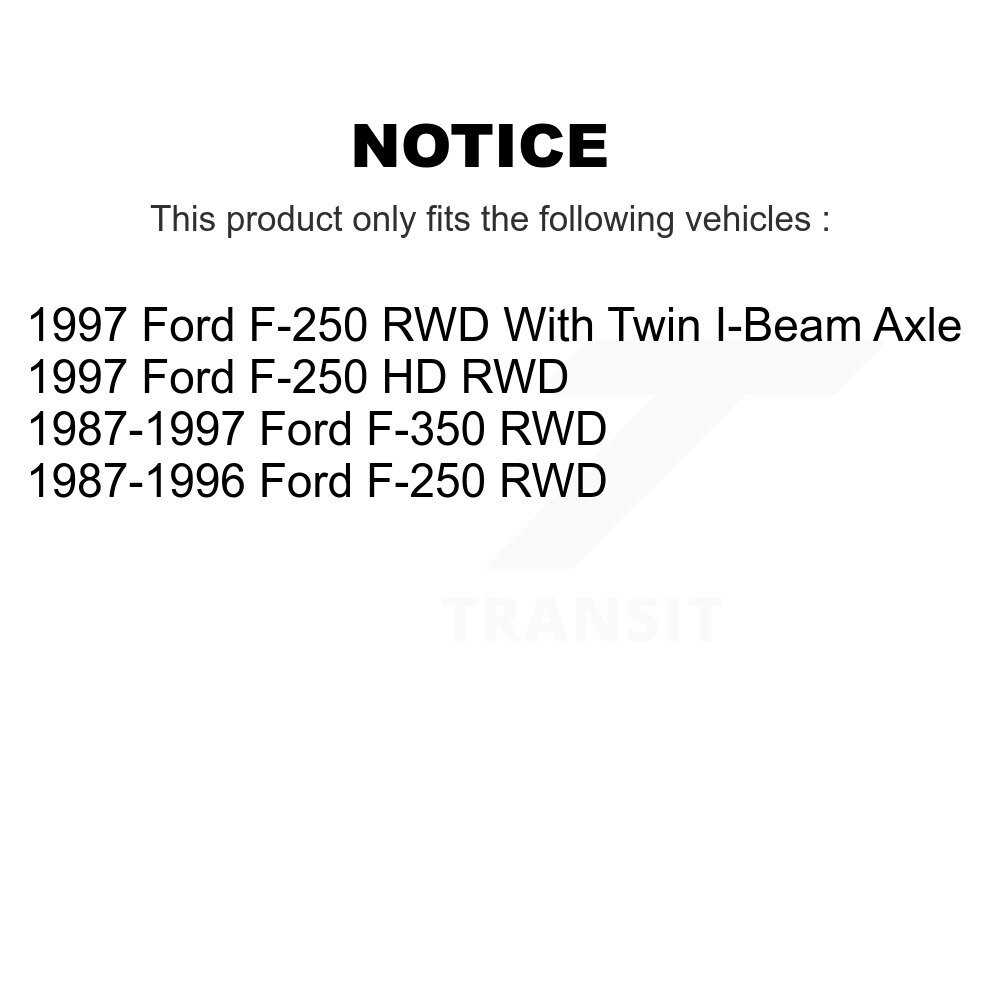 Front Lower & Upper Suspension Ball Joints Kit For Ford F-250 F-350 HD RWD KTR-101821 - Image 2