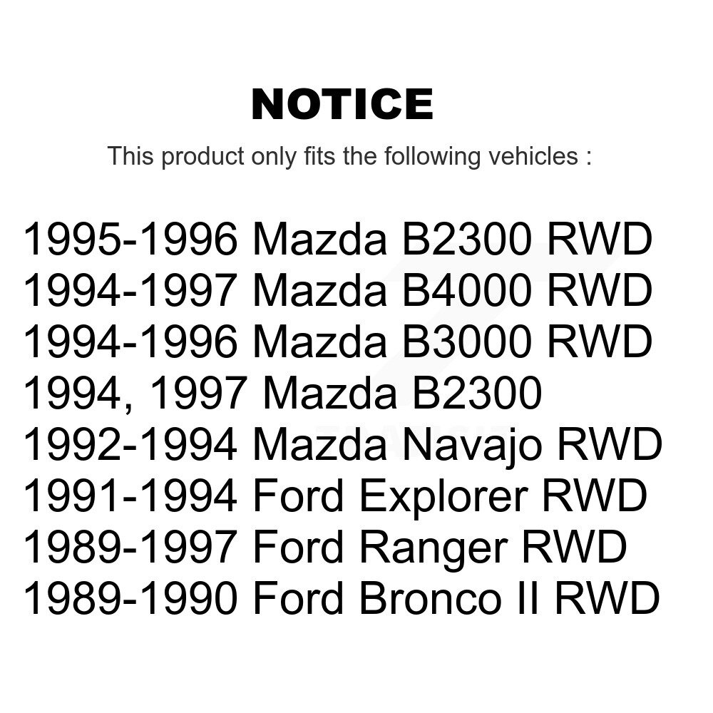 Front Lower & Upper Ball Joints Kit For Ford Ranger Mazda Explorer B4000 B3000 B2300 II KTR-101823 - Image 2