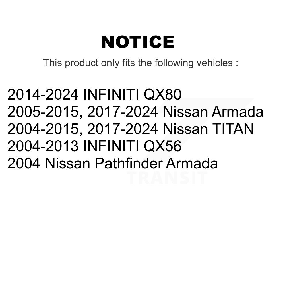 Front Lower & Upper Ball Joints Kit For Nissan TITAN Armada INFINITI QX80 QX56 Pathfinder KTR-101835 - Image 2