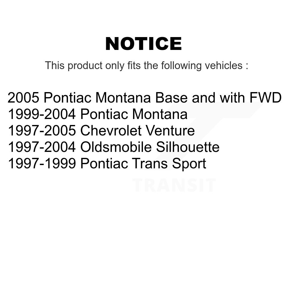 Front Tie Rod End Kit For Pontiac Montana Chevrolet Venture Oldsmobile Silhouette Trans KTR-101867 - Image 2