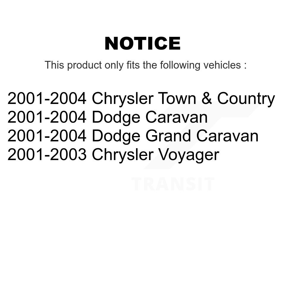 Front Steering Tie Rod End Kit For Dodge Caravan Grand Chrysler Town & Country Voyager KTR-101878 - Image 2