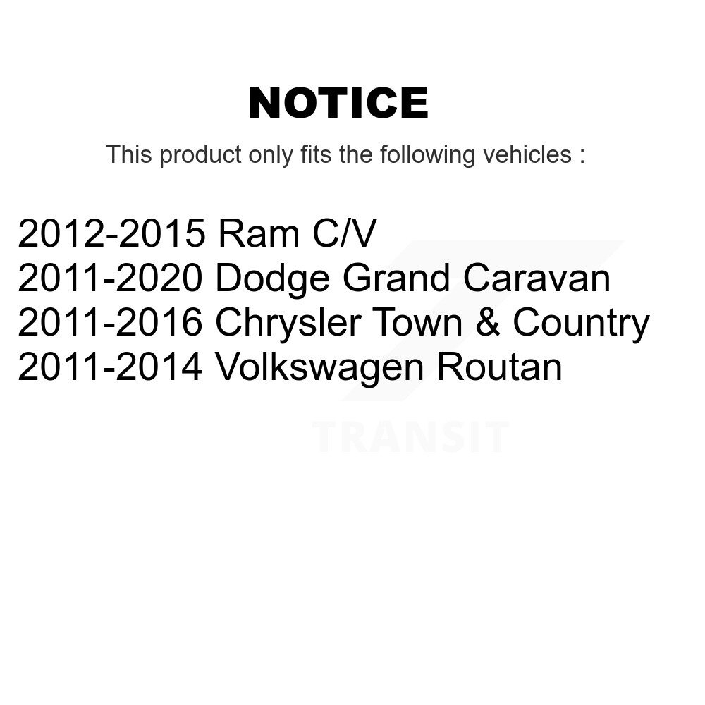 Front Tie Rod End Kit For Dodge Grand Caravan Chrysler Town & Country Ram C/V Volkswagen KTR-101953 - Image 2