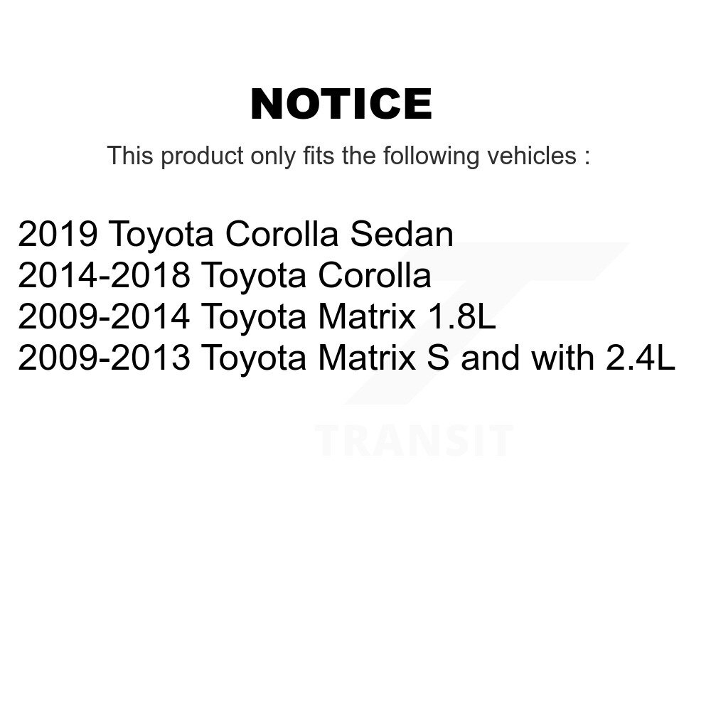 Front Steering Tie Rod End Kit For Toyota Corolla Matrix KTR-101962 - Image 2