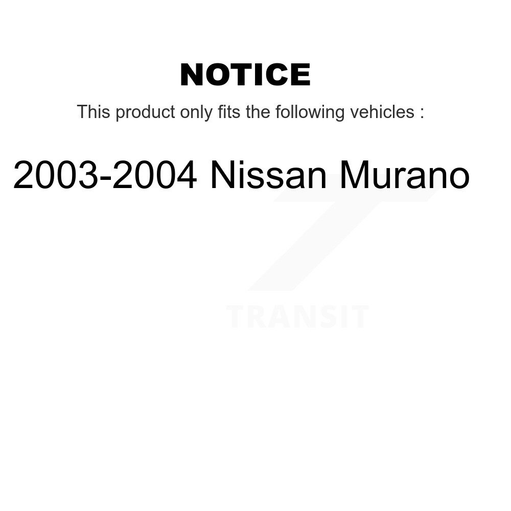 Front Steering Tie Rod End Kit For 2003-2004 Nissan Murano KTR-101974 - Image 2